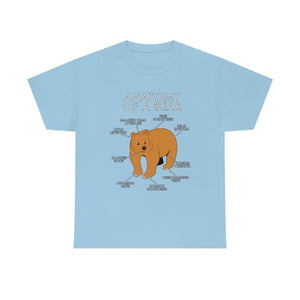 Bear Orange - T-Shirt T-Shirt Artworktee Light Blue S 