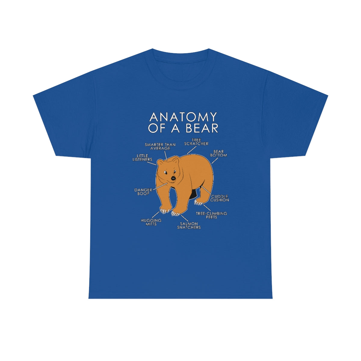 Bear Orange - T-Shirt T-Shirt Artworktee Royal Blue S 