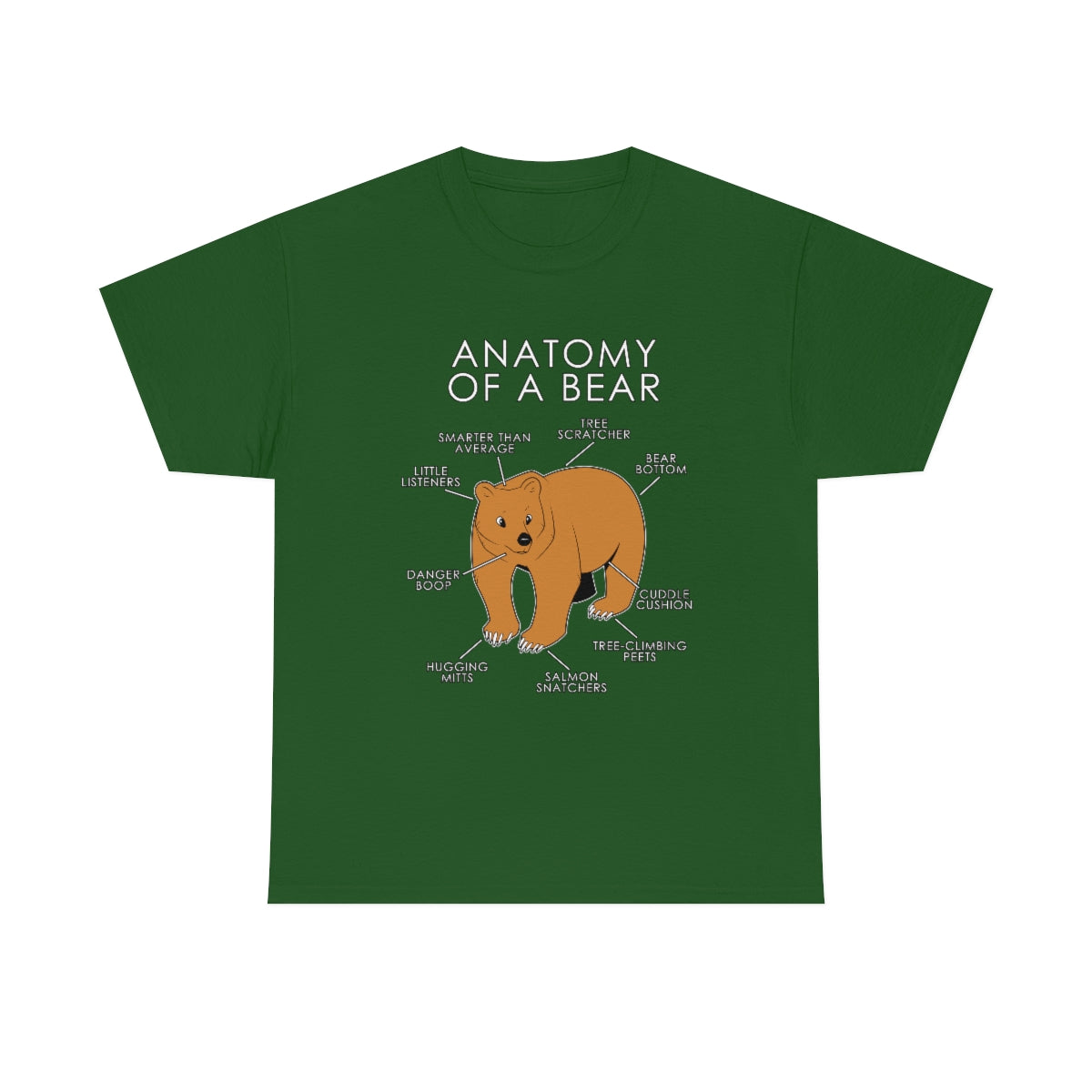 Bear Orange - T-Shirt T-Shirt Artworktee Green S 