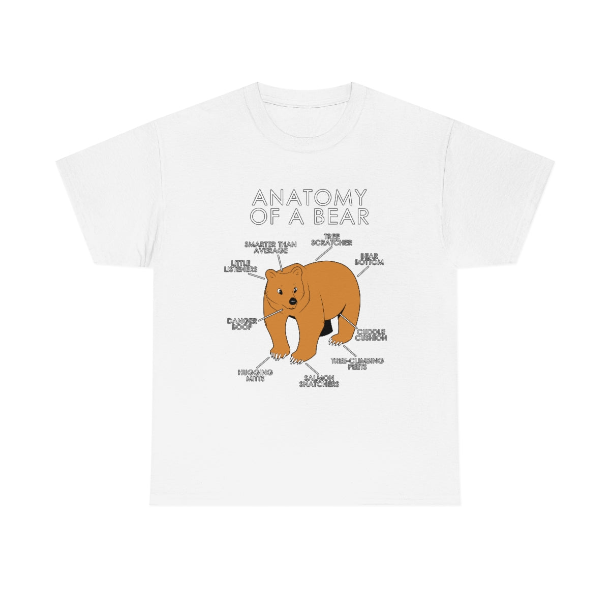 Bear Orange - T-Shirt T-Shirt Artworktee White S 