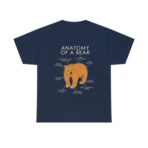 Bear Orange - T-Shirt T-Shirt Artworktee Navy Blue S 