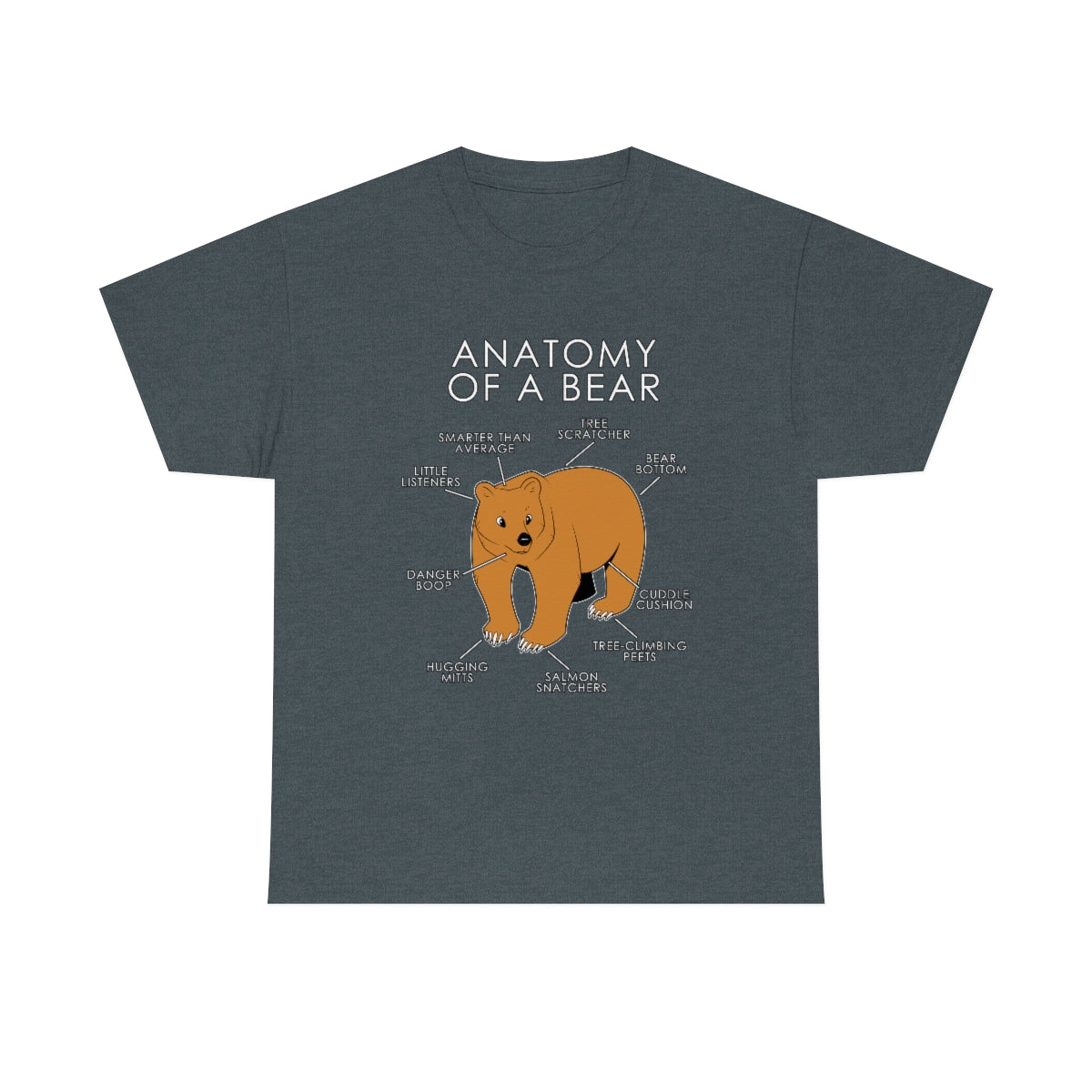 Bear Orange - T-Shirt T-Shirt Artworktee Dark Heather S 