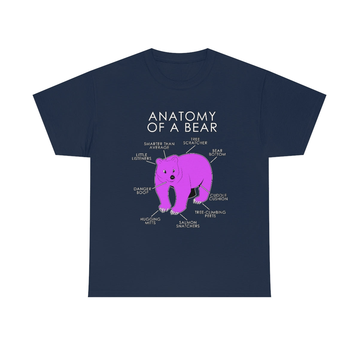 Bear Pink - T-Shirt T-Shirt Artworktee Navy Blue S 