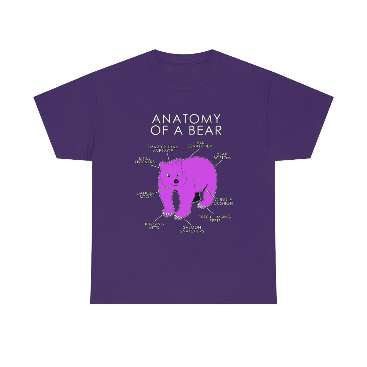 Bear Pink - T-Shirt T-Shirt Artworktee Purple S 