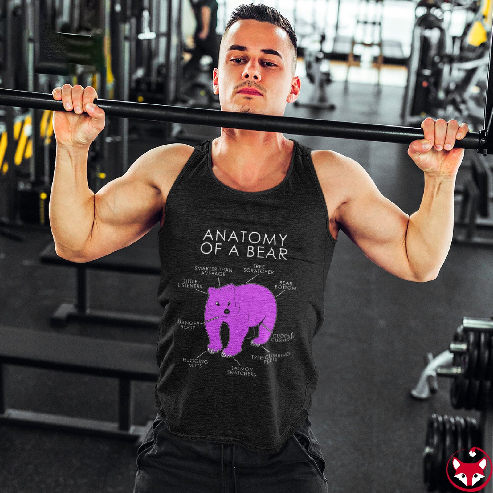 Bear Pink - Tank Top Tank Top Artworktee 