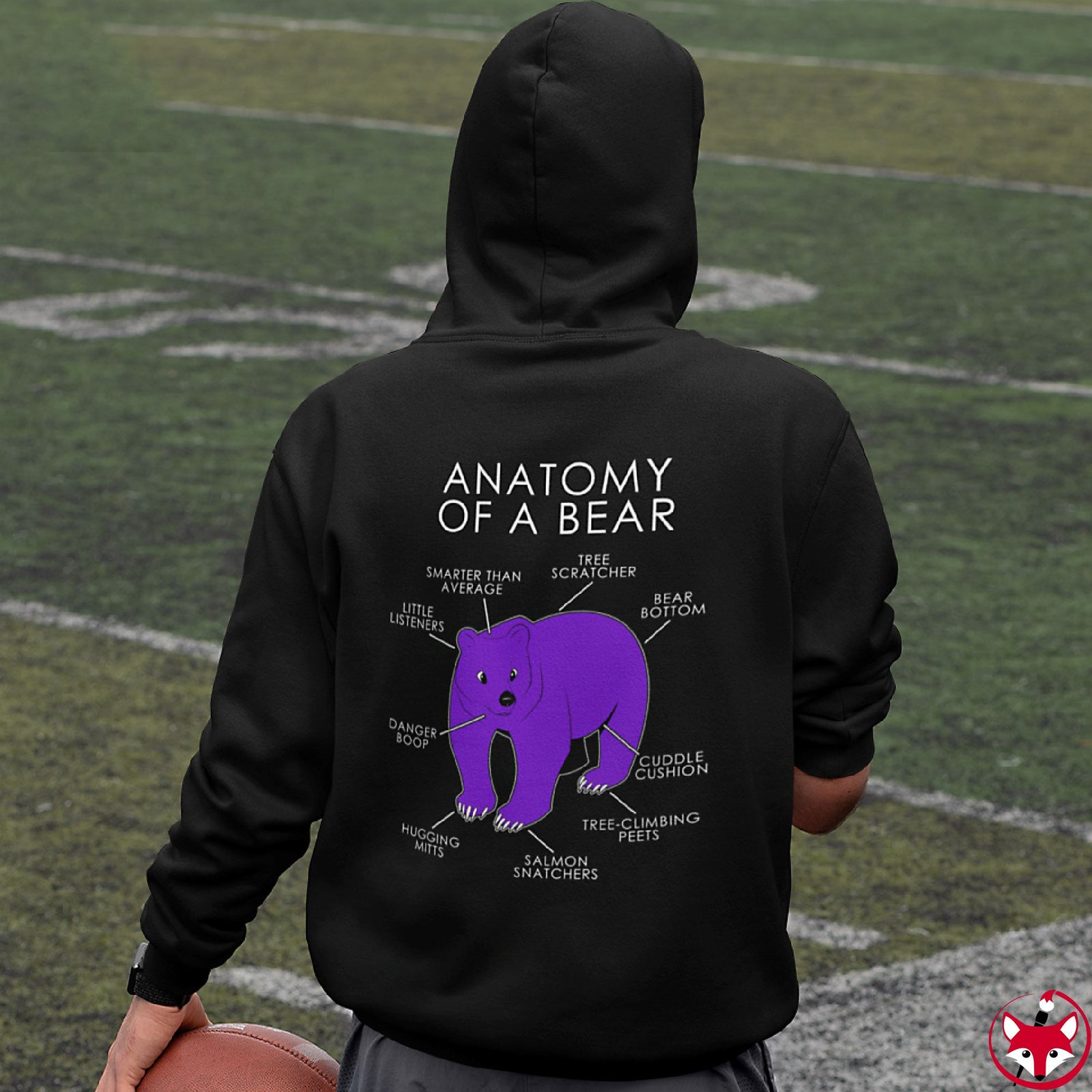 Bear Purple - Hoodie Hoodie Artworktee 