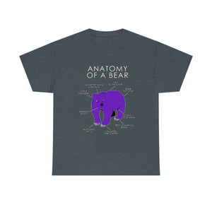 Bear Purple - T-Shirt T-Shirt Artworktee Dark Heather S 