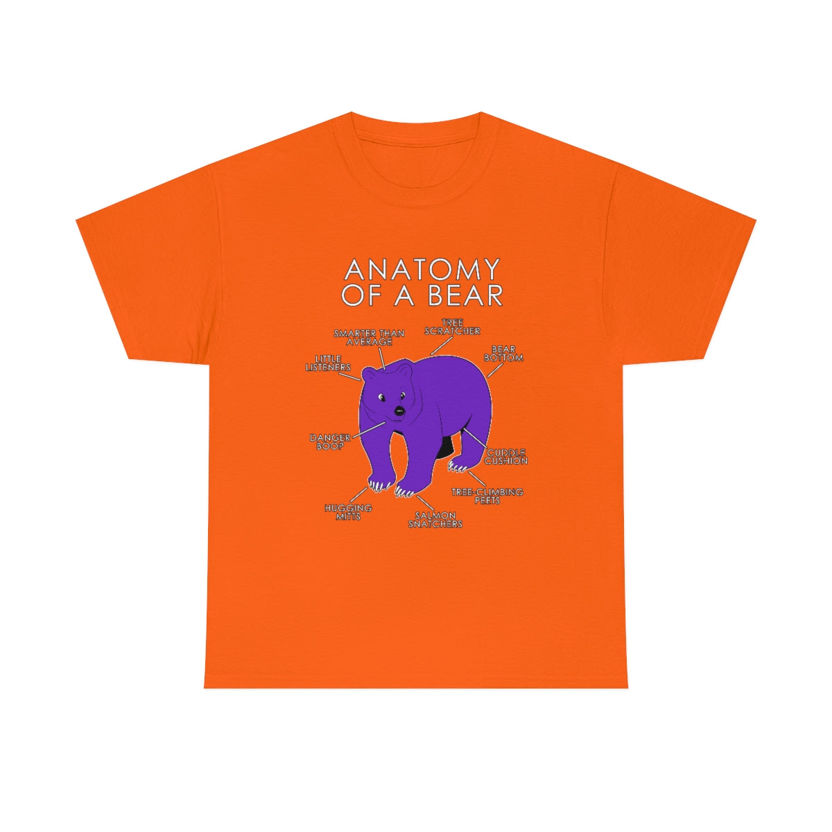 Bear Purple - T-Shirt T-Shirt Artworktee Orange S 