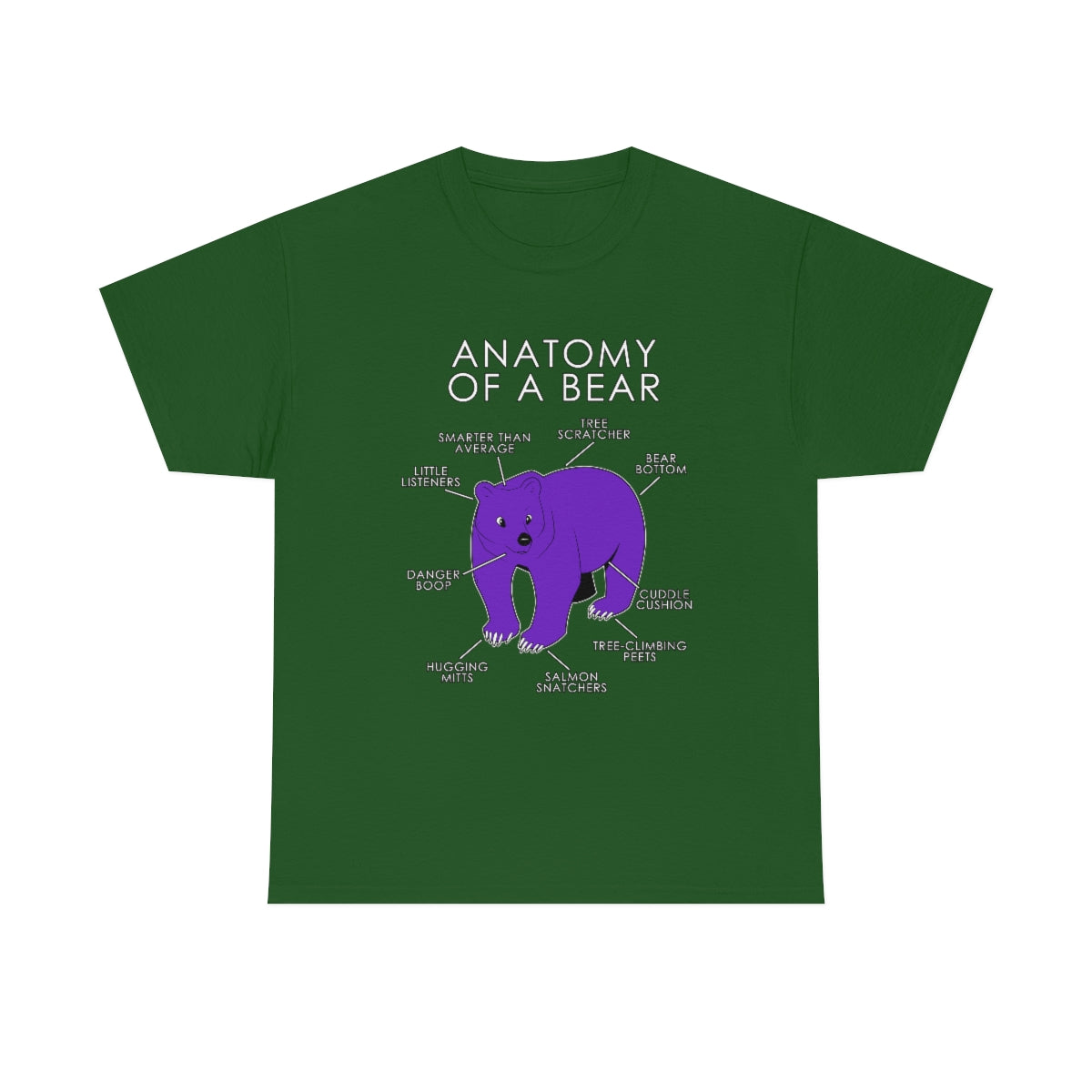 Bear Purple - T-Shirt T-Shirt Artworktee Green S 