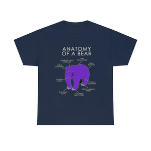 Bear Purple - T-Shirt T-Shirt Artworktee Navy Blue S 