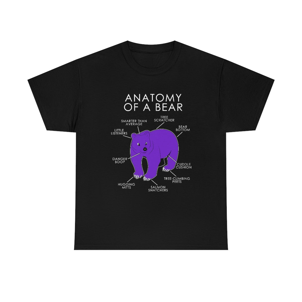 Bear Purple - T-Shirt T-Shirt Artworktee Black S 