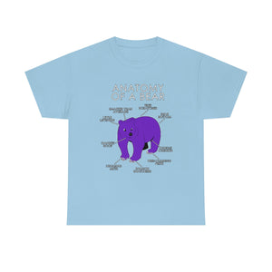 Bear Purple - T-Shirt T-Shirt Artworktee Light Blue S 