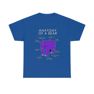 Bear Purple - T-Shirt T-Shirt Artworktee Royal Blue S 