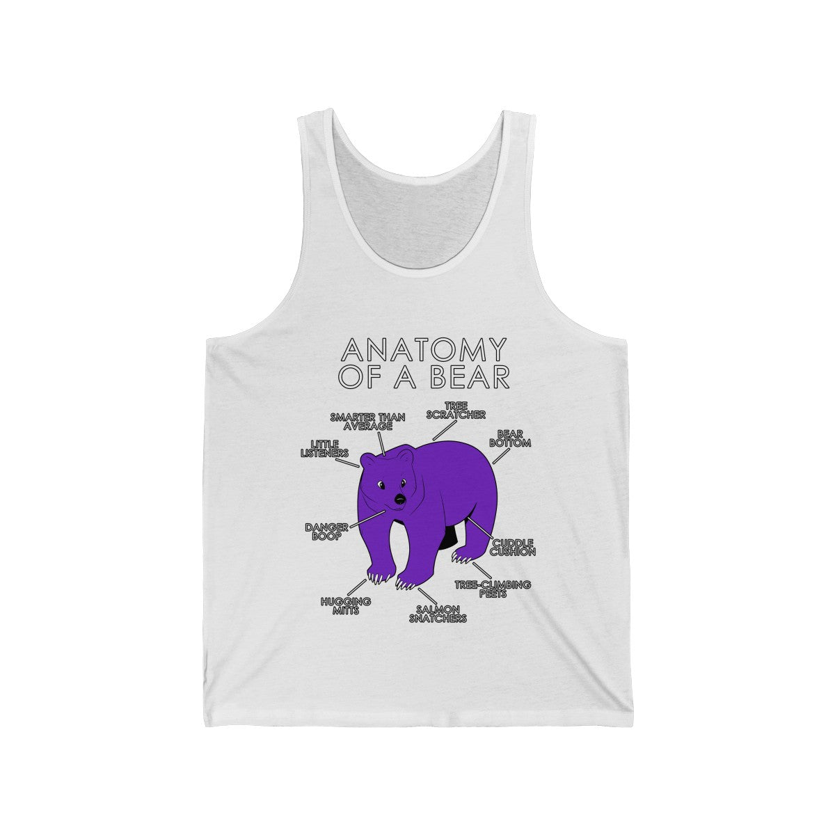 Bear Purple - Tank Top Tank Top Artworktee White XS 