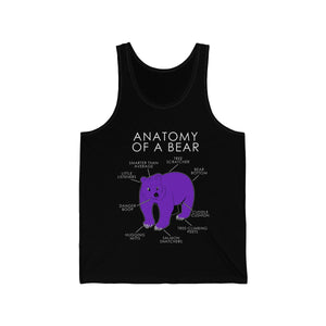 Bear Purple - Tank Top Tank Top Artworktee Black XS 