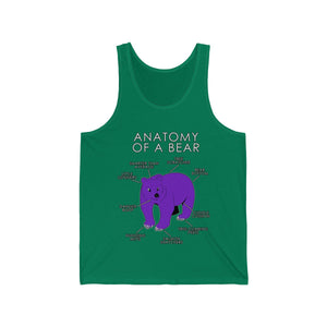 Bear Purple - Tank Top Tank Top Artworktee Green XS 