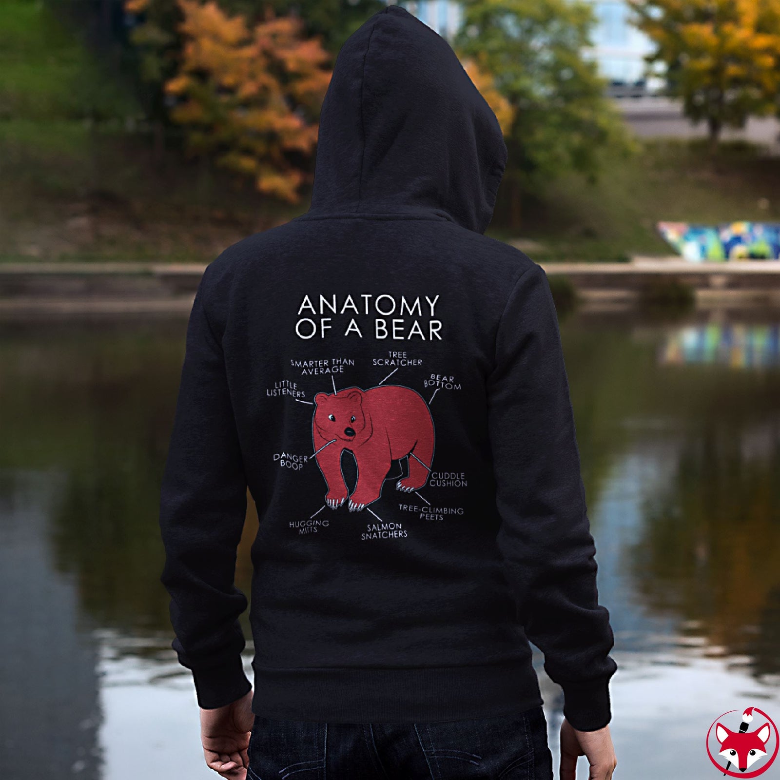 Bear Red - Hoodie Hoodie Artworktee 