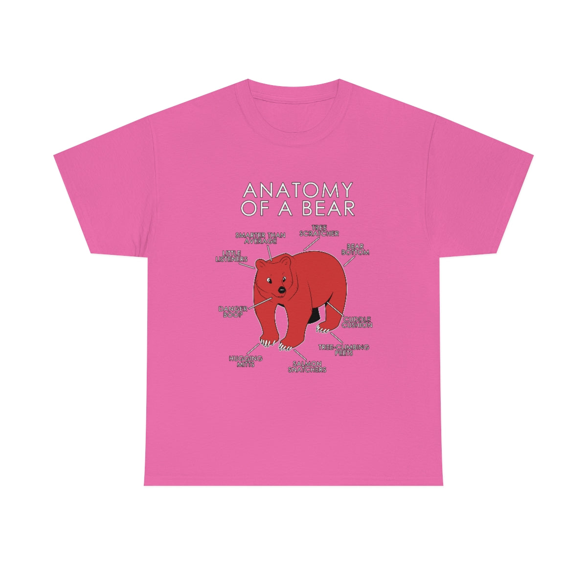 Bear Red - T-Shirt T-Shirt Artworktee Pink S 