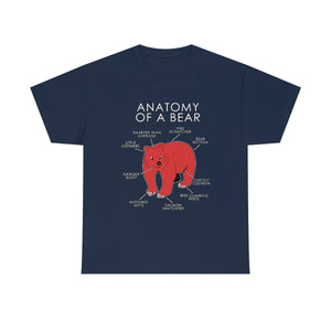 Bear Red - T-Shirt T-Shirt Artworktee Navy Blue S 