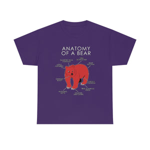 Bear Red - T-Shirt T-Shirt Artworktee Purple S 