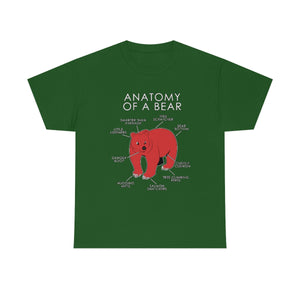 Bear Red - T-Shirt T-Shirt Artworktee Green S 