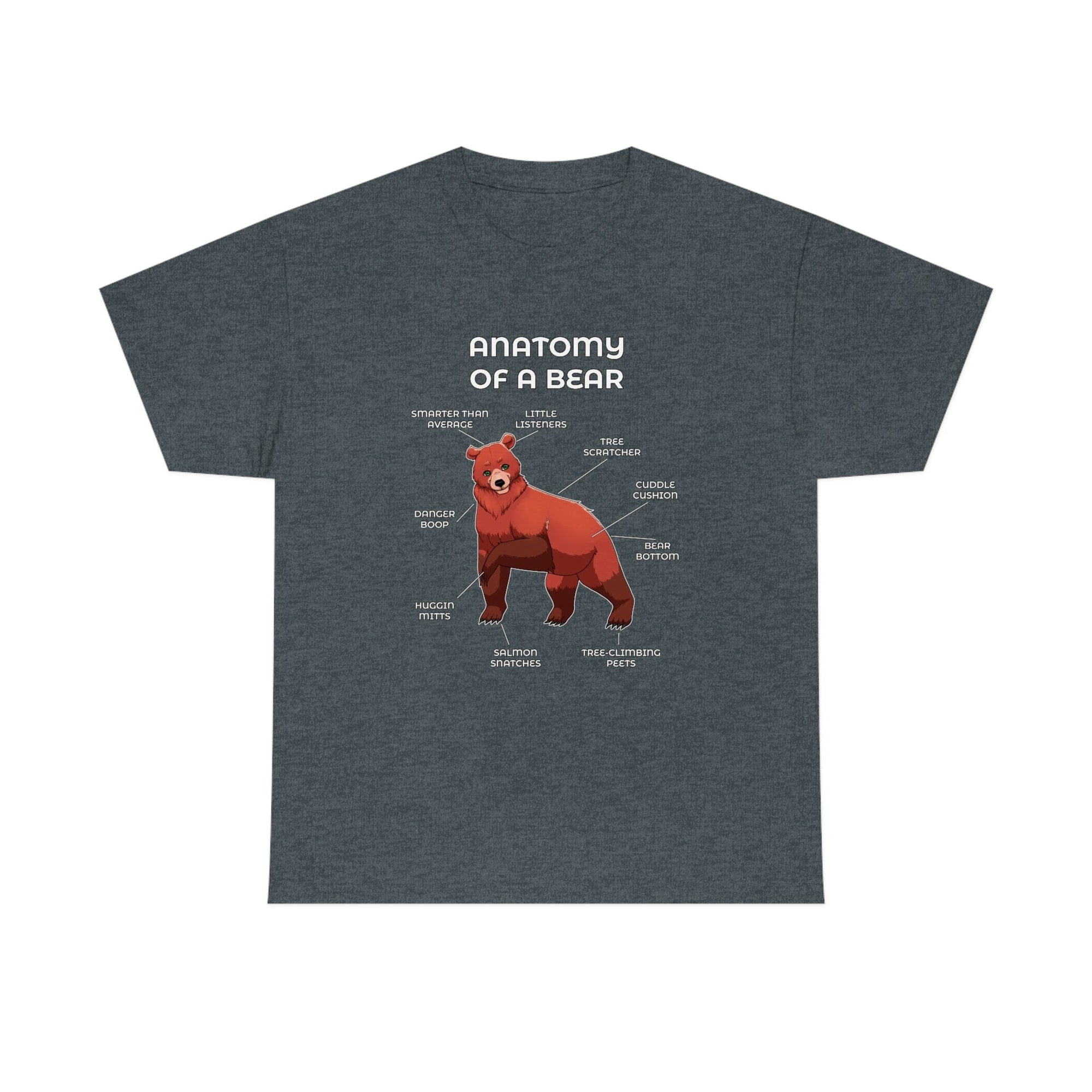 Bear Red - T-Shirt T-Shirt Artworktee Dark Heather S 