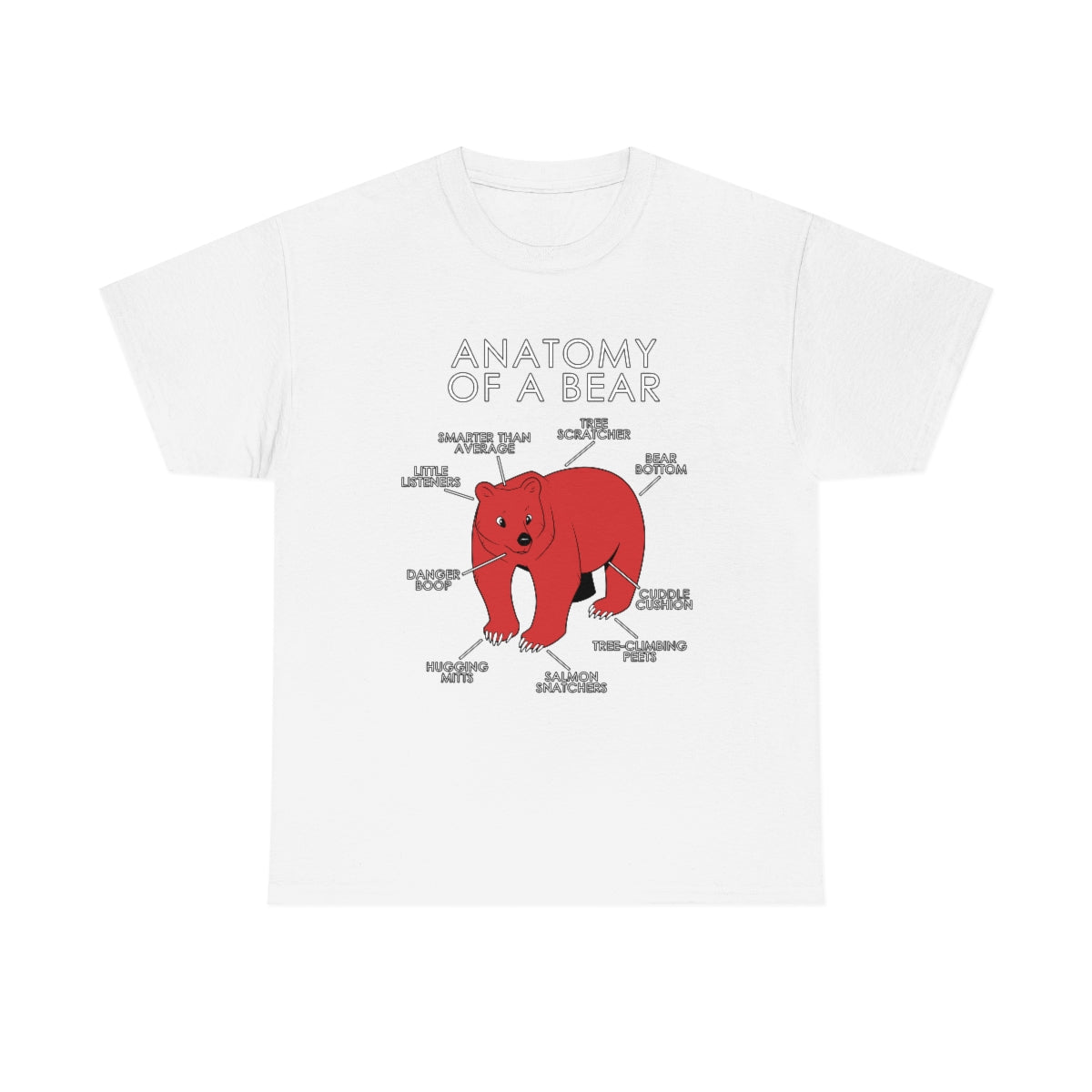 Bear Red - T-Shirt T-Shirt Artworktee White S 
