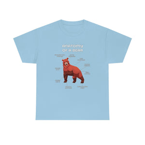 Bear Red - T-Shirt T-Shirt Artworktee Light Blue S 