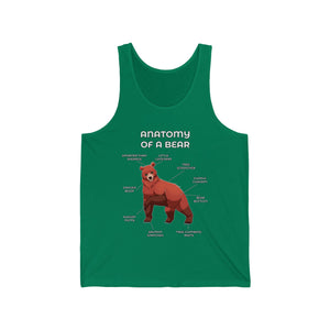 Bear Red - Tank Top Tank Top Artworktee Green XS 