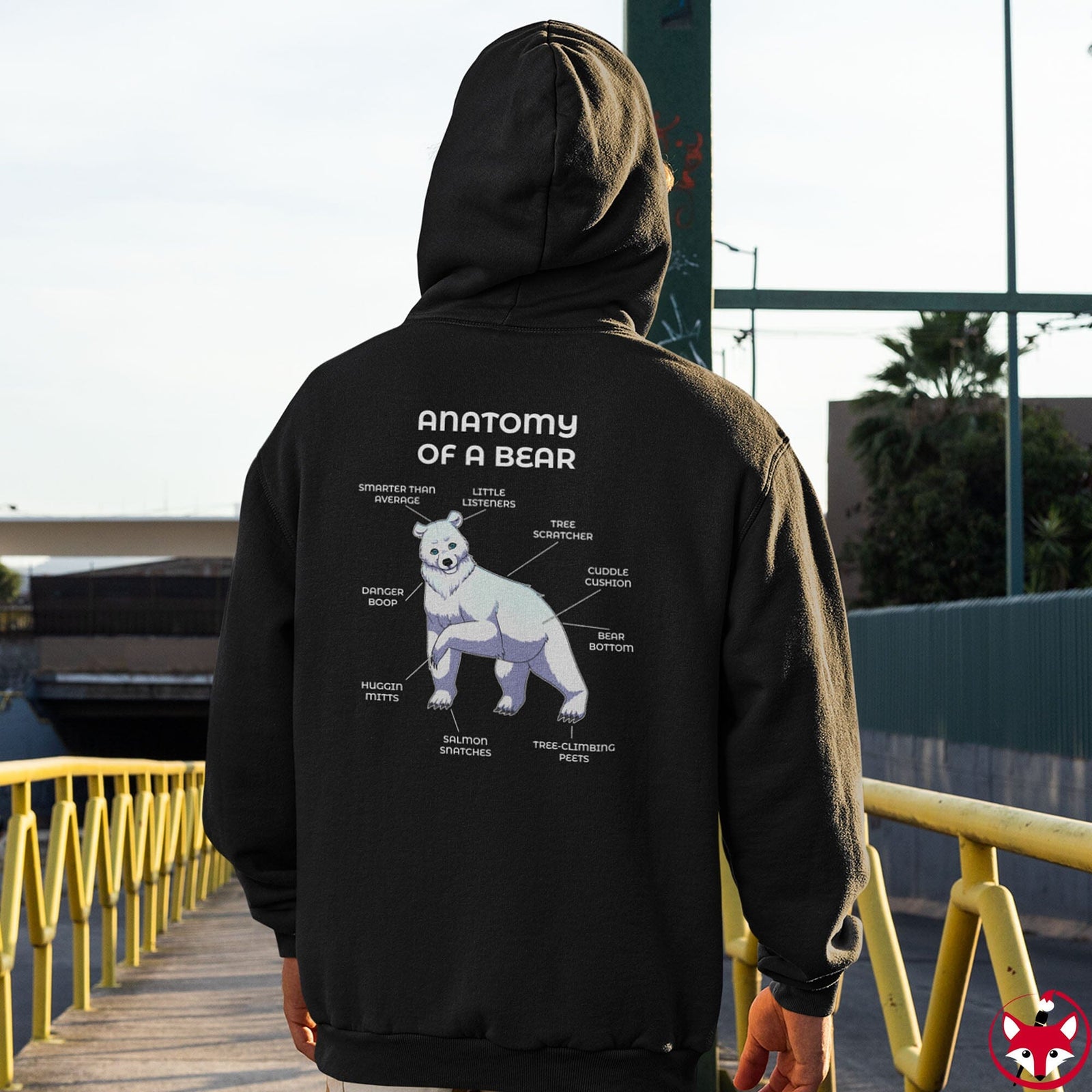 Bear White - Hoodie Hoodie Artworktee 