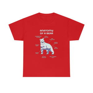 Bear White - T-Shirt T-Shirt Artworktee Red S 