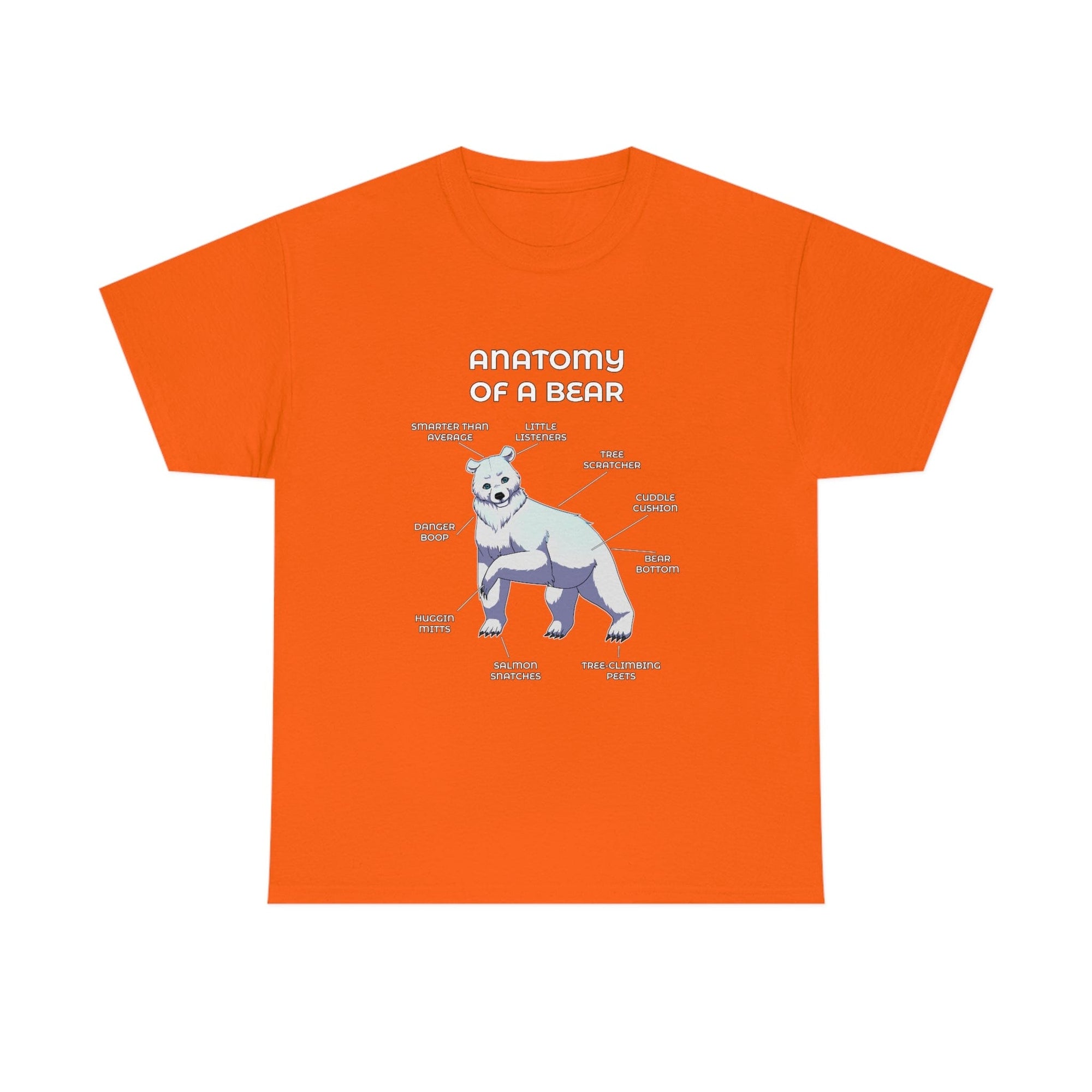 Bear White - T-Shirt T-Shirt Artworktee Orange S 