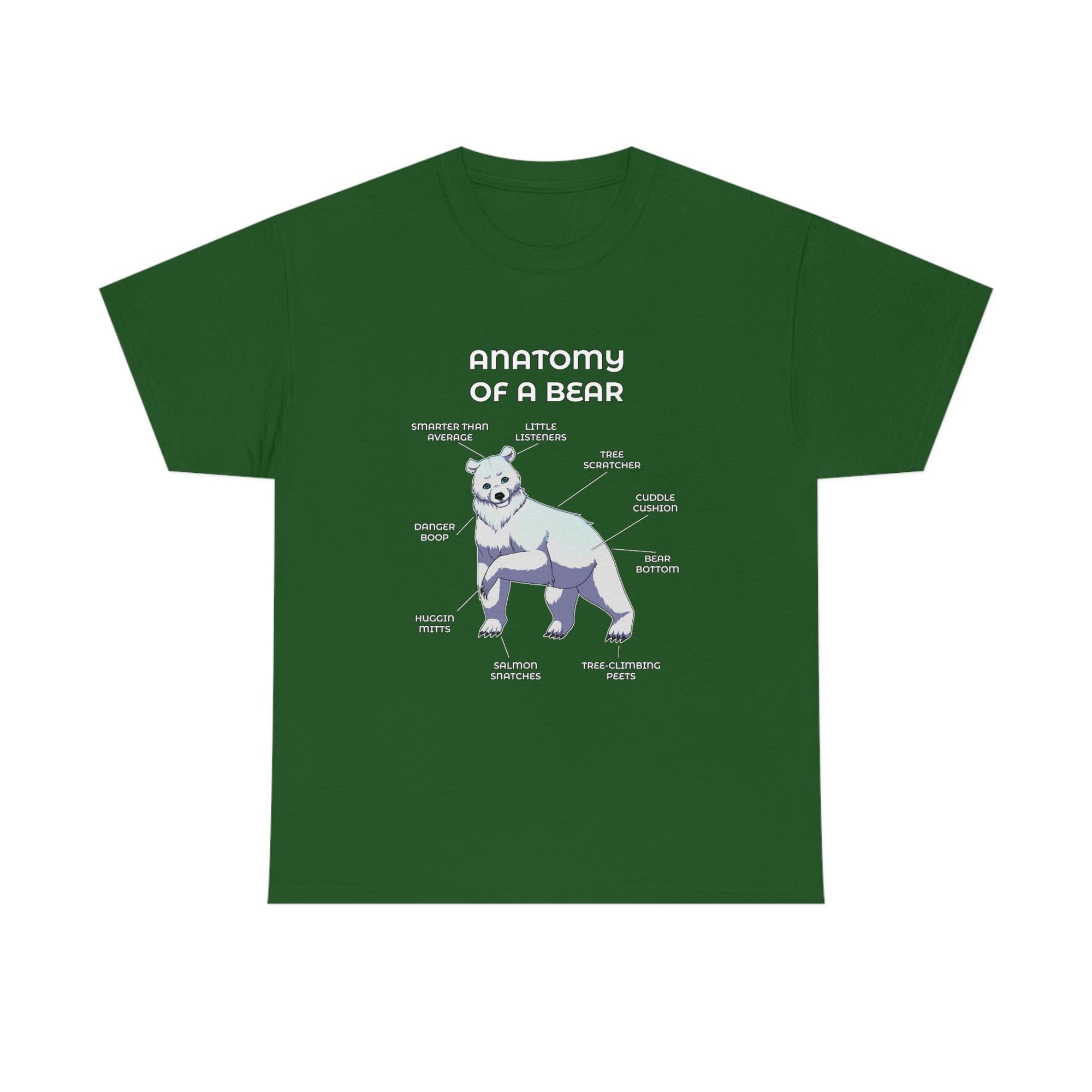 Bear White - T-Shirt T-Shirt Artworktee Green S 