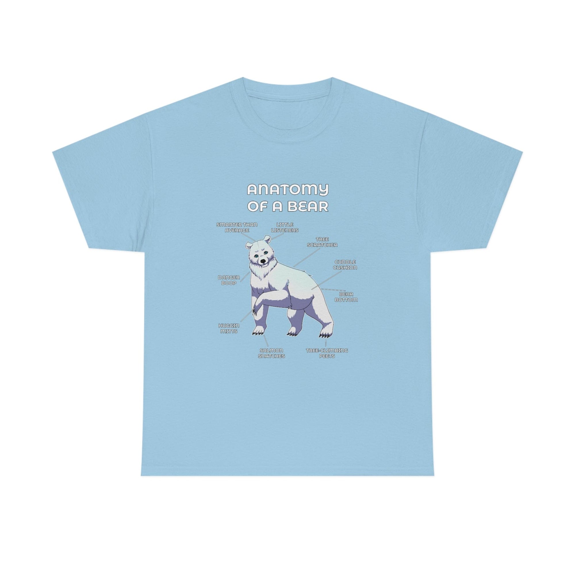 Bear White - T-Shirt T-Shirt Artworktee Light Blue S 