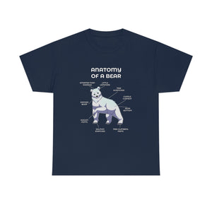 Bear White - T-Shirt T-Shirt Artworktee Navy Blue S 