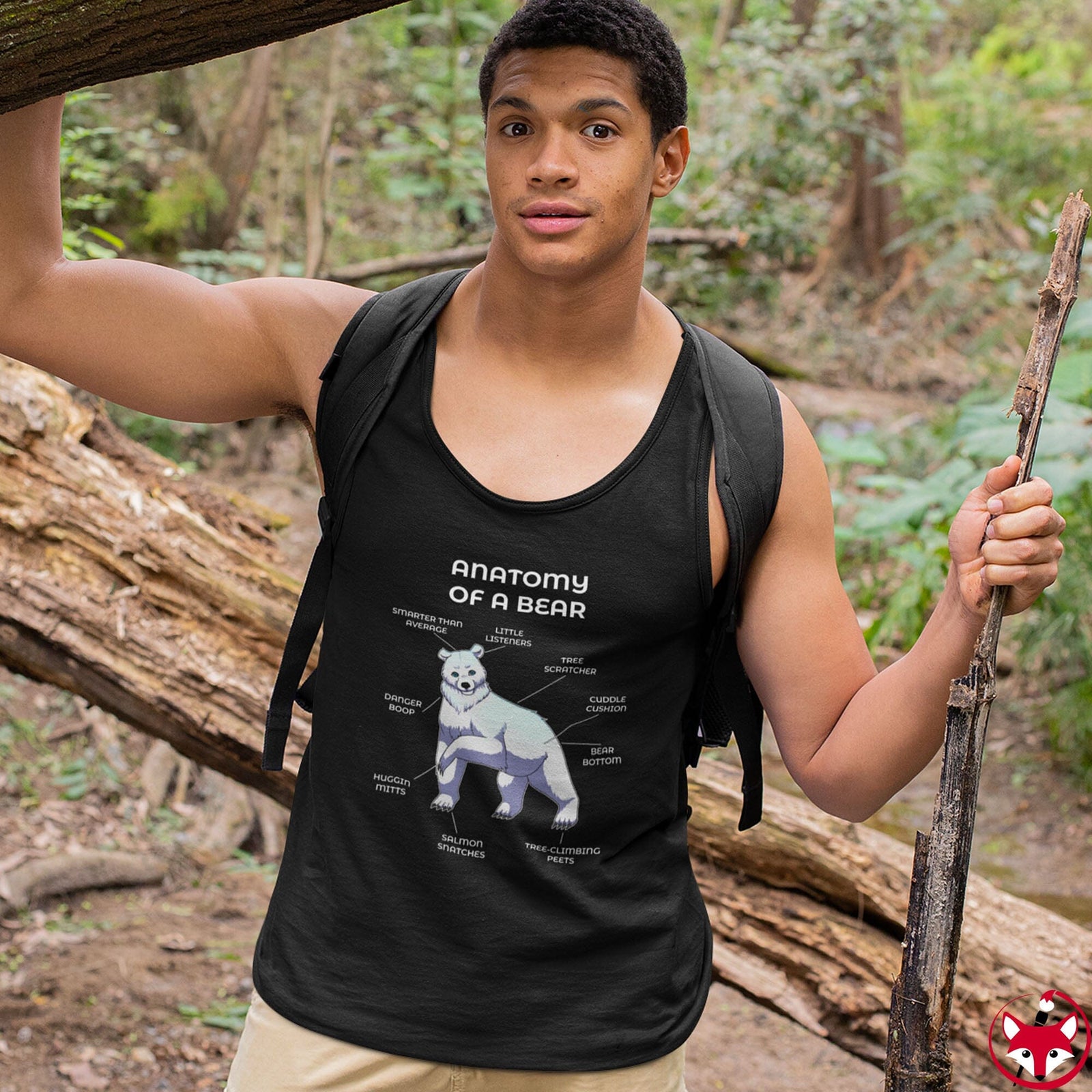 Bear White - Tank Top Tank Top Artworktee 