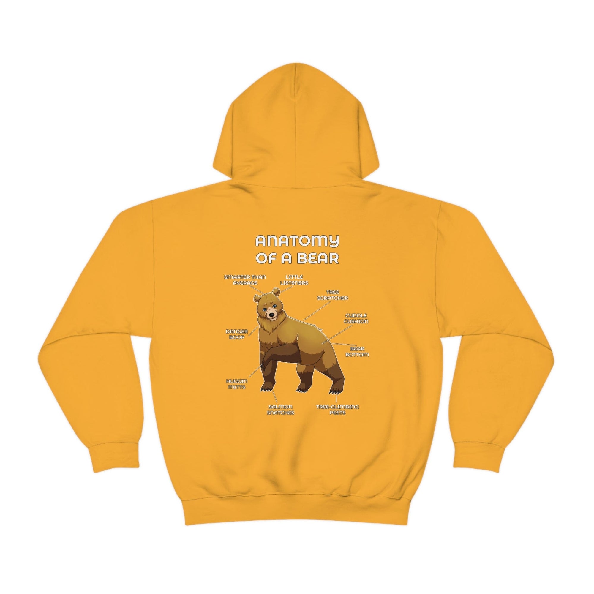 Bear Yellow - Hoodie Hoodie Artworktee Gold S 