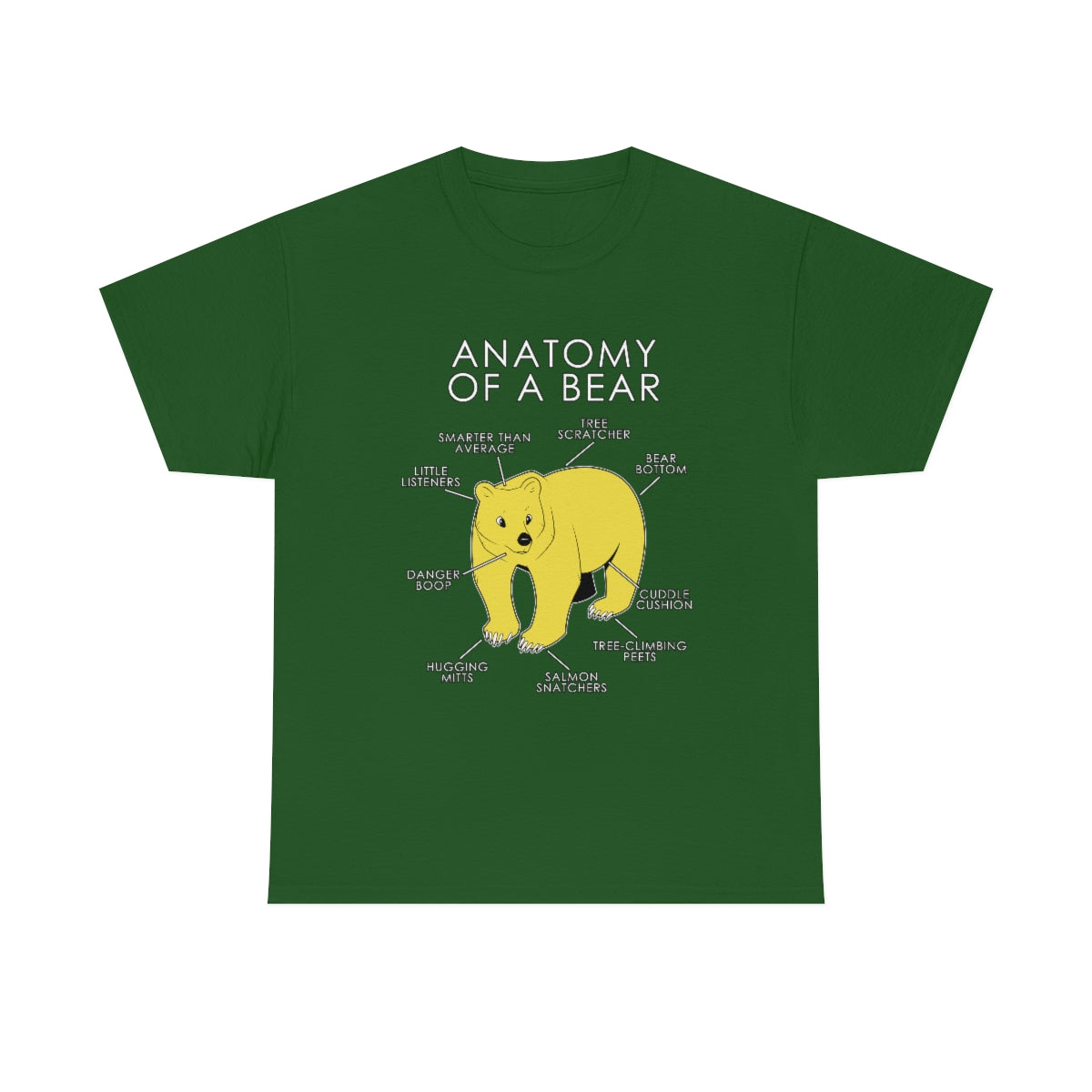 Bear Yellow - T-Shirt T-Shirt Artworktee Green S 