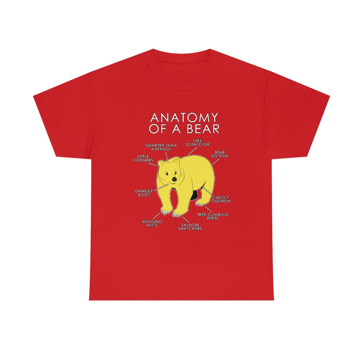 Bear Yellow - T-Shirt T-Shirt Artworktee Red S 