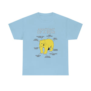 Bear Yellow - T-Shirt T-Shirt Artworktee Light Blue S 