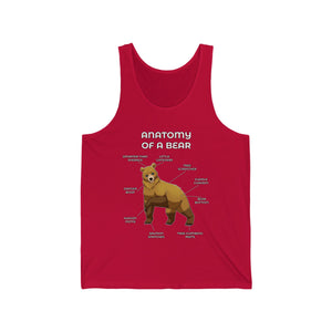 Bear Yellow - Tank Top Tank Top Artworktee Red XS 