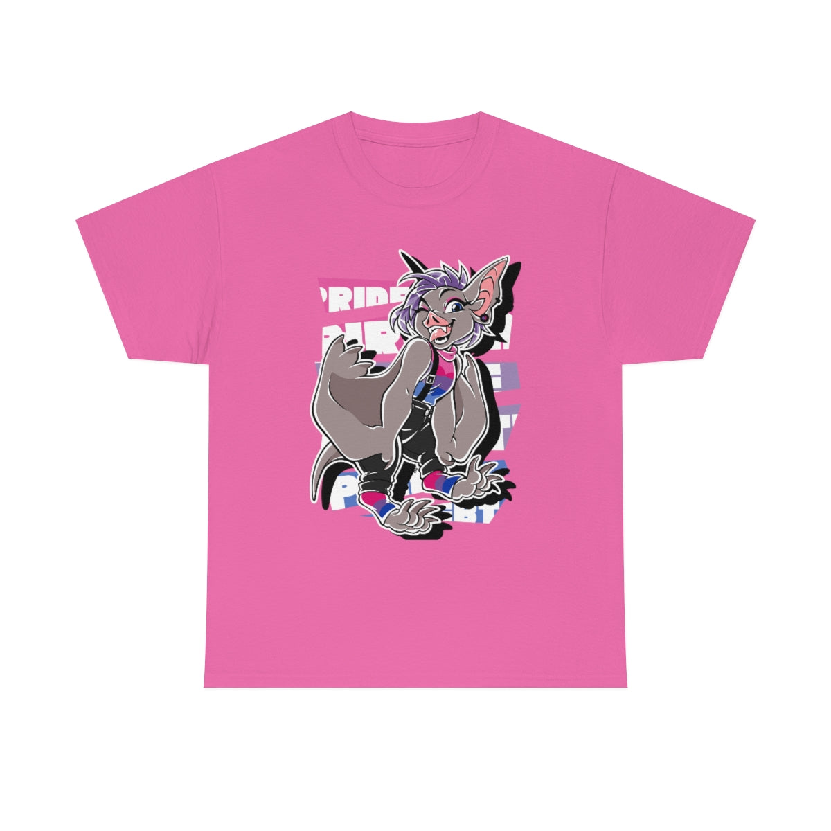 Biromantic Pride Hailey Bat - T-Shirt T-Shirt Artworktee Pink S 