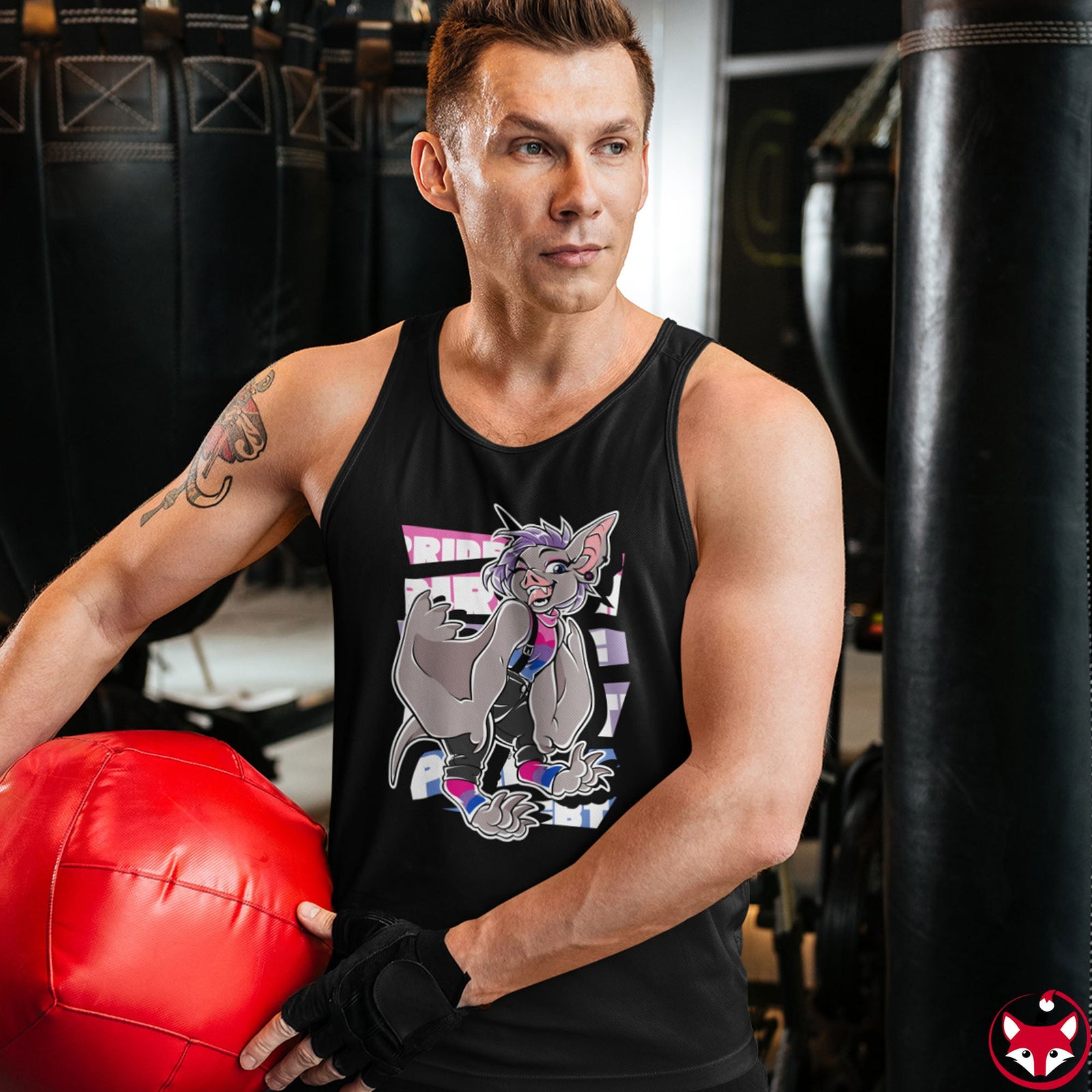 Biromantic Pride Hailey Bat - Tank Top Tank Top Artworktee 