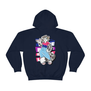 Bisexual Pride Mandy Snow Leopard - Hoodie Hoodie Artworktee Navy Blue S 