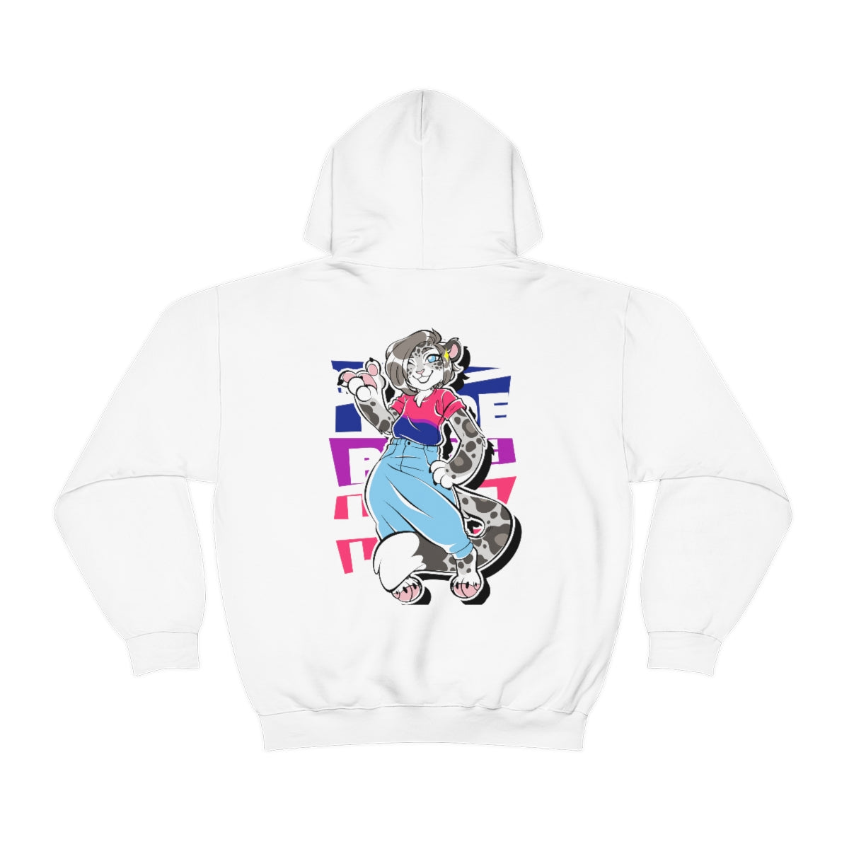 Bisexual Pride Mandy Snow Leopard - Hoodie Hoodie Artworktee White S 