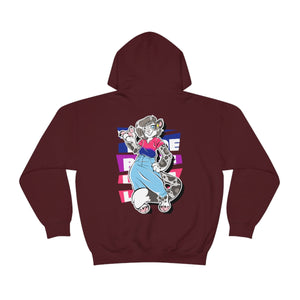 Bisexual Pride Mandy Snow Leopard - Hoodie Hoodie Artworktee Maroon S 