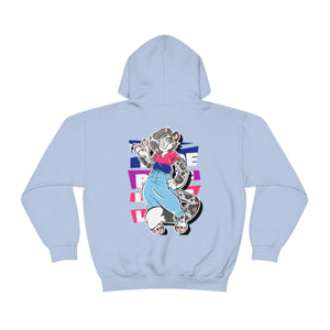 Bisexual Pride Mandy Snow Leopard - Hoodie Hoodie Artworktee Light Blue S 