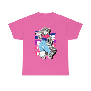 Bisexual Pride Mandy Snow Leopard - T-Shirt T-Shirt Artworktee Pink S 