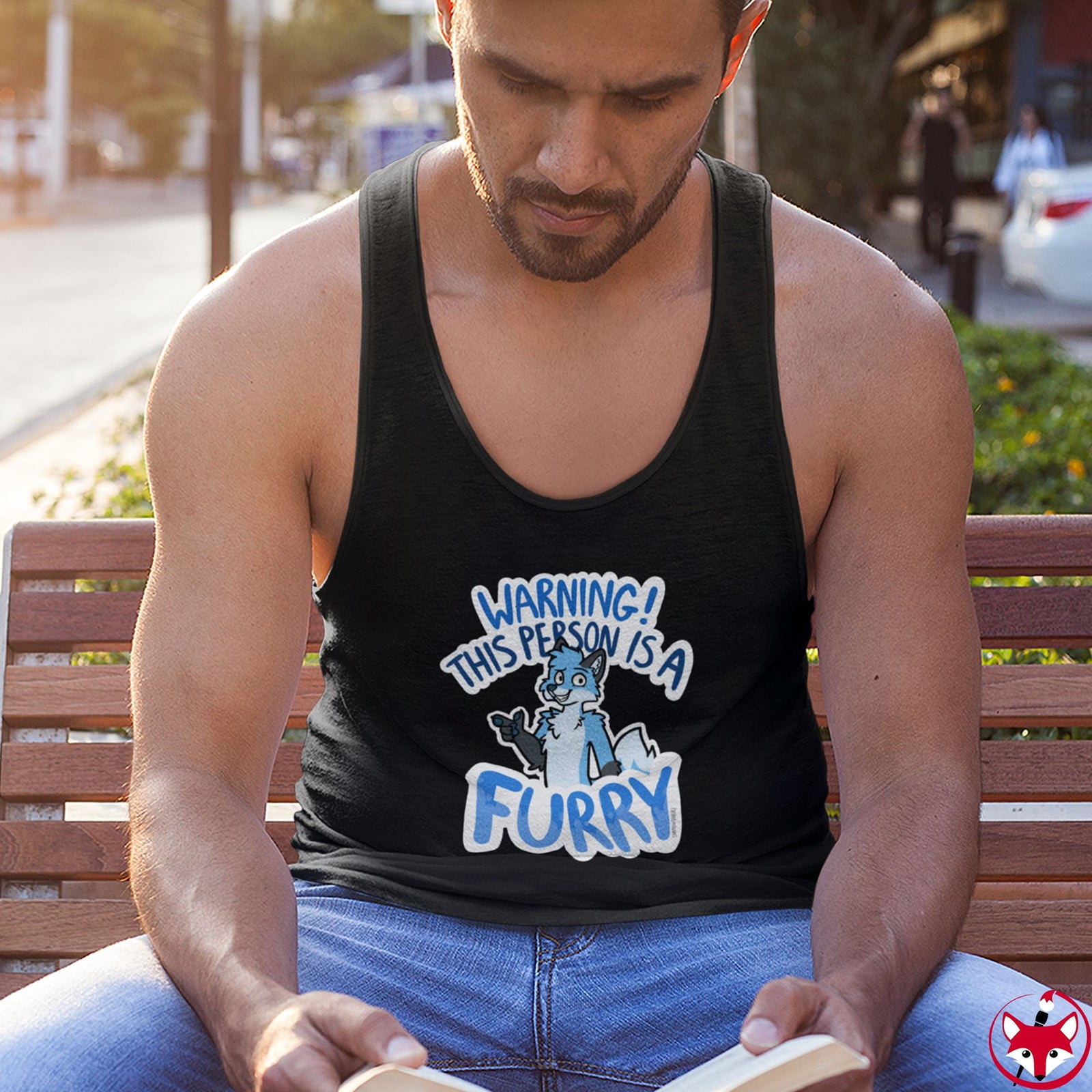 Blue Fox - Tank Top Tank Top Sammy The Tanuki 