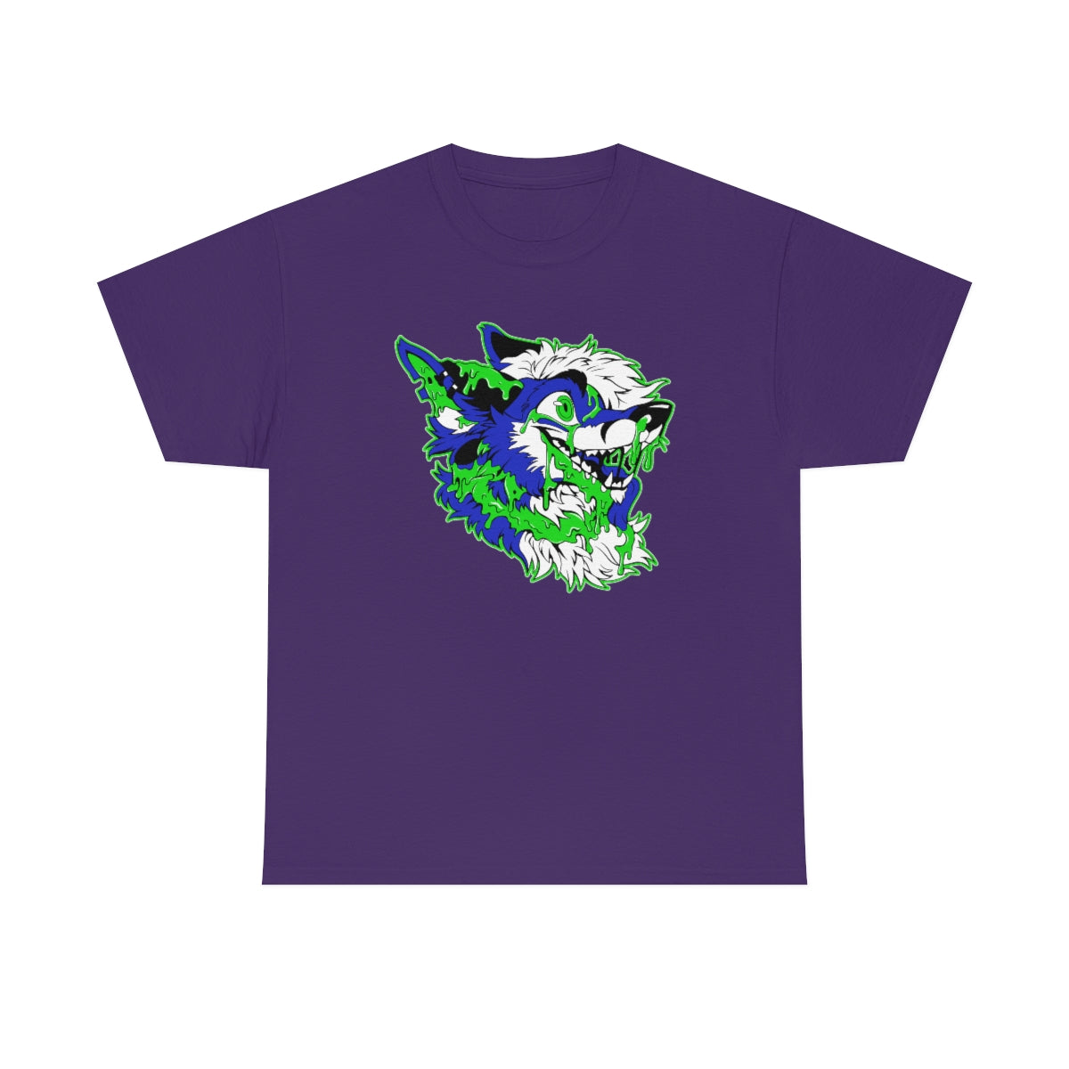 Blue and Green - T-Shirt T-Shirt Artworktee Purple S 
